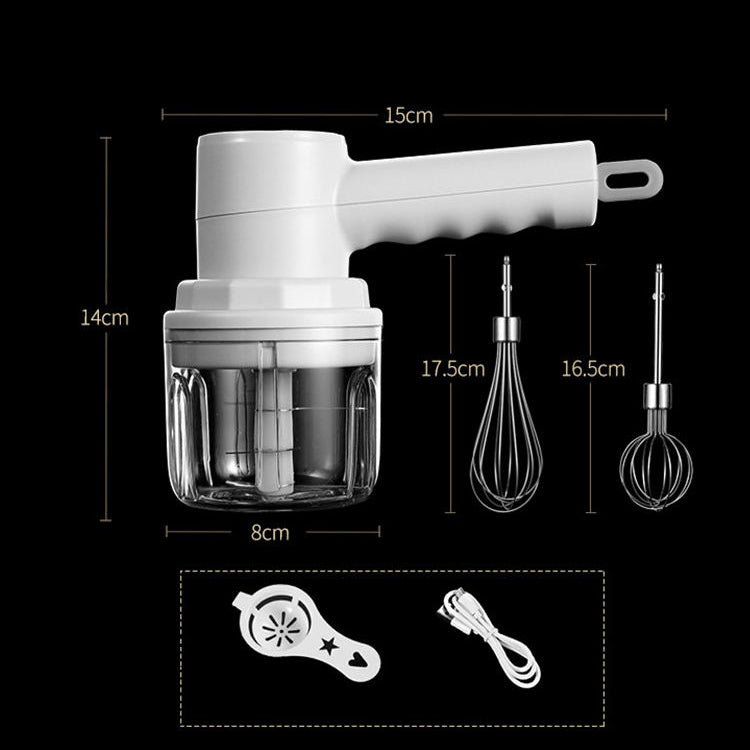 Cordless Electric Egg Whisk - Portable Handheld Mixer for Baking, Mini Foamer