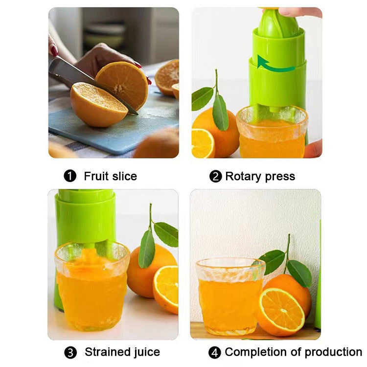 Citrus Juicer Press Tool - Lemon Lime Squeezer with Strainer and Container for Grapefruit Lemonade Orange