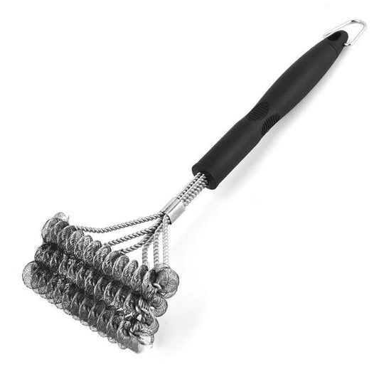 Stainless Steel Dish Scrubber - Heavy Duty Kitchen Brush with Bristles, Pot Cleaner for Non-Stick Pans and Cookware