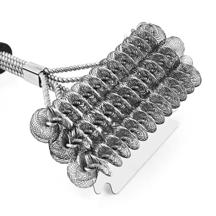Stainless Steel Dish Scrubber - Heavy Duty Kitchen Brush with Bristles, Pot Cleaner for Non-Stick Pans and Cookware