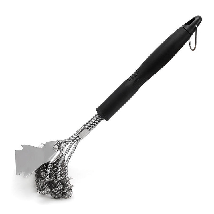 Stainless Steel Dish Scrubber - Heavy Duty Kitchen Brush with Bristles, Pot Cleaner for Non-Stick Pans and Cookware