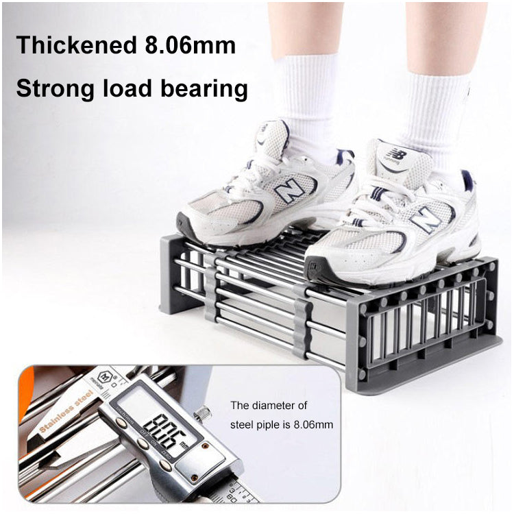 Adjustable Sink Dish Drainer - Expandable Stainless Steel with Drip Tray, Kitchen Space Saving Drying Rack for Dishes