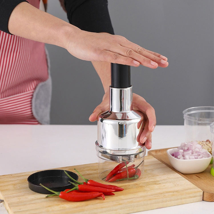 Manual Garlic Chopper - Mini Handheld Pull Cord Food Processor for Chili  Vegetable Onion, Kitchen Space Saver