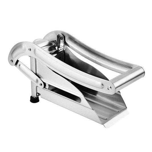 Stainless Steel Potato Slicer - Manual Adjustable Thickness Vegetable Cutter with Safety Holder for Chips, Salad, Gratin