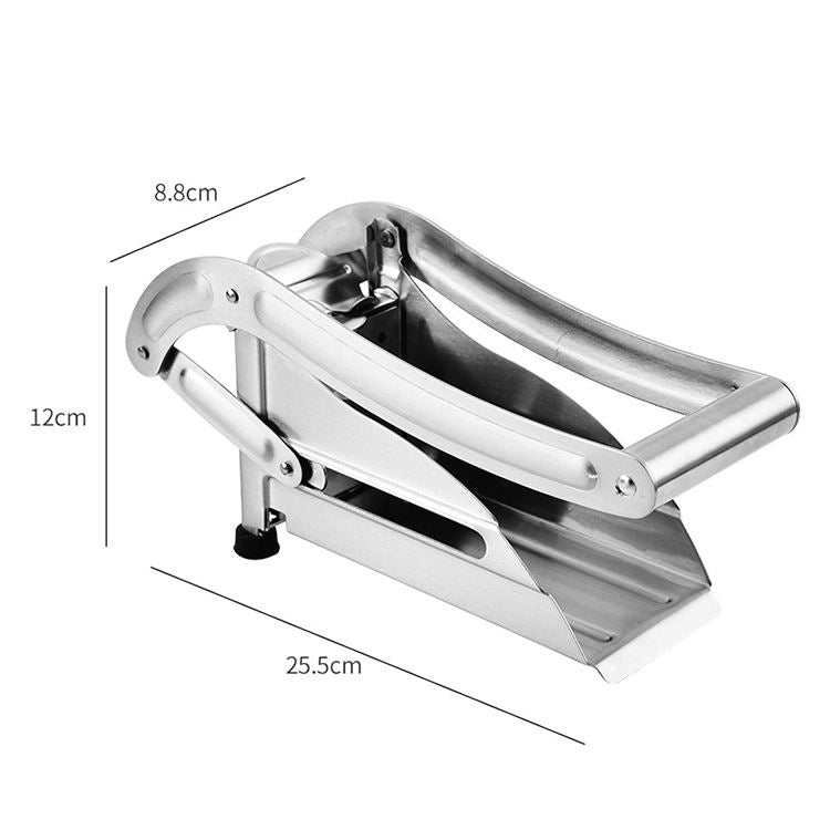 Stainless Steel Potato Slicer - Manual Adjustable Thickness Vegetable Cutter with Safety Holder for Chips, Salad, Gratin