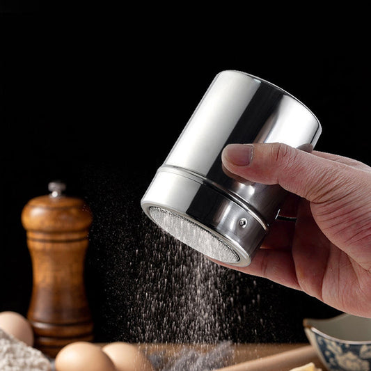Stainless Steel Seasoning Shaker - 500g Airtight Spice Dispenser with Spoon, Moisture Proof Kitchen Storage