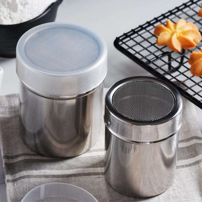 Stainless Steel Seasoning Shaker - 500g Airtight Spice Dispenser with Spoon, Moisture Proof Kitchen Storage