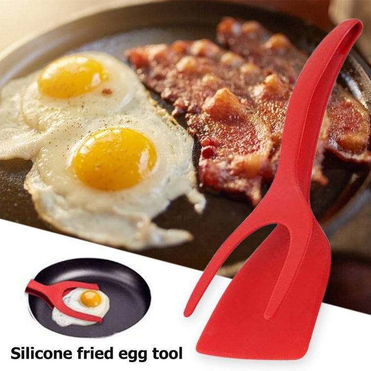 Heat Resistant Kitchen Tongs - 2-in-1 Silicone Non-Scratch Cooking Turner & Hot Pad Holder