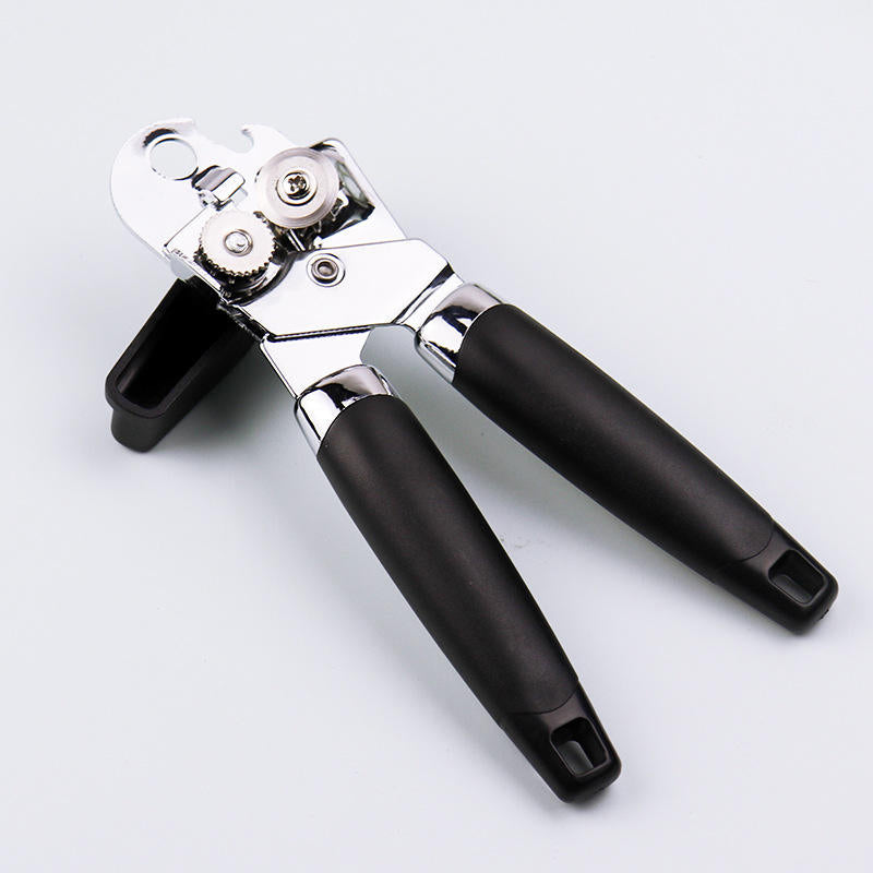 Stainless Steel Can Opener - Heavy Duty Manual Jar Opener Tool with Comfort Grip