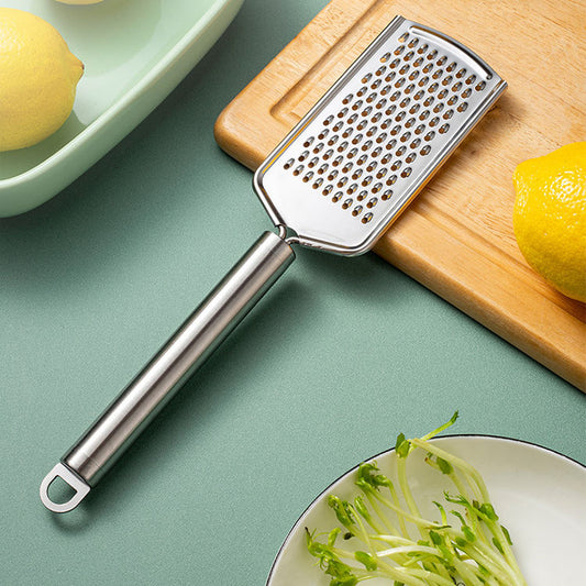 Lemon Cheese Grater - Stainless Steel Rotary Zester with Container, Handheld Slicer for Parmesan