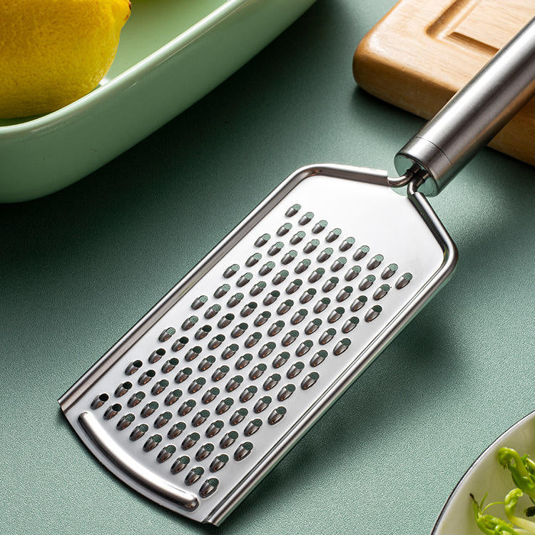 Lemon Cheese Grater - Stainless Steel Rotary Zester with Container, Handheld Slicer for Parmesan