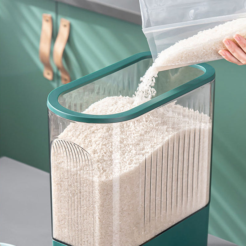 Rice Dispenser Sealed Container - 10L/20L Moisture Proof Food Storage with Measuring Cup, Kitchen Space Saver