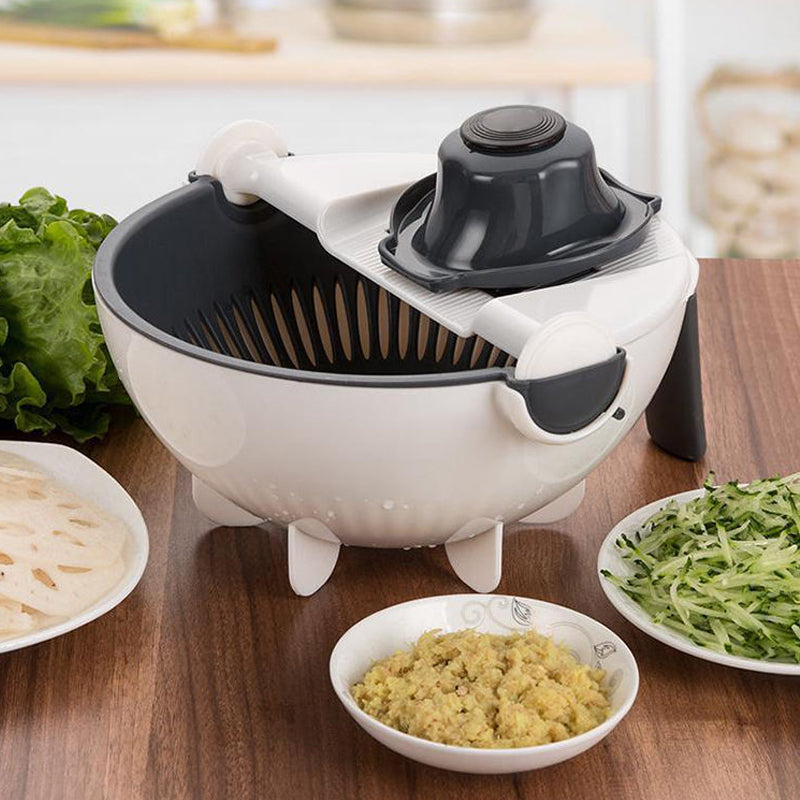 Multi-Purpose Vegetable Cutter Pro - Multi-Function Food Chopper with Safety Cover, Kitchen Slicer Dicer Grater Set