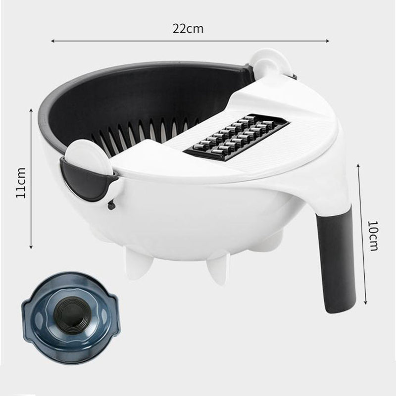 Multi-Purpose Vegetable Cutter Pro - Multi-Function Food Chopper with Safety Cover, Kitchen Slicer Dicer Grater Set